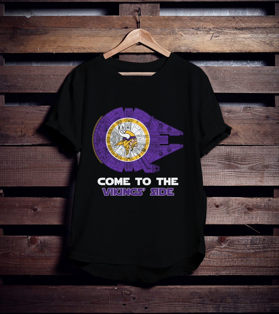 Come To The Vikings' Side Minnesota Vikings Millennium Falcon Nfl T-Shirt