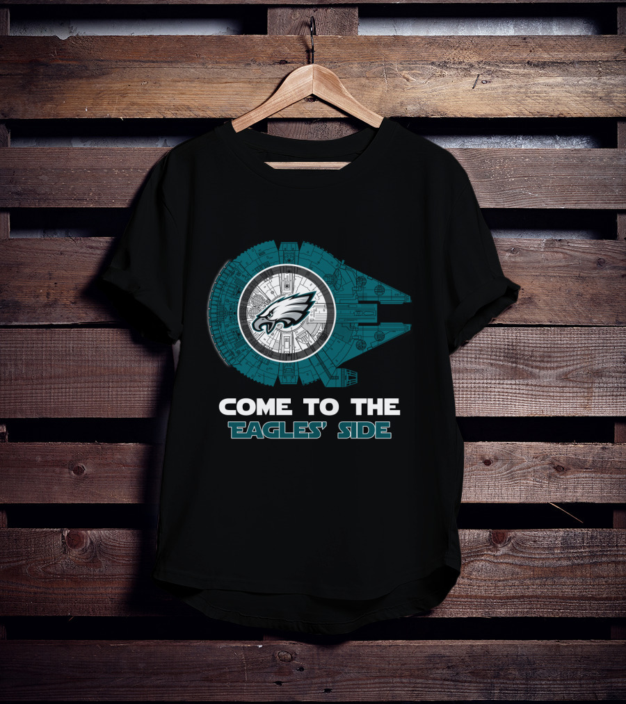 Philadelphia Eagles Come To The Eagles' Side Millennium Falcon Nfl T-Shirt