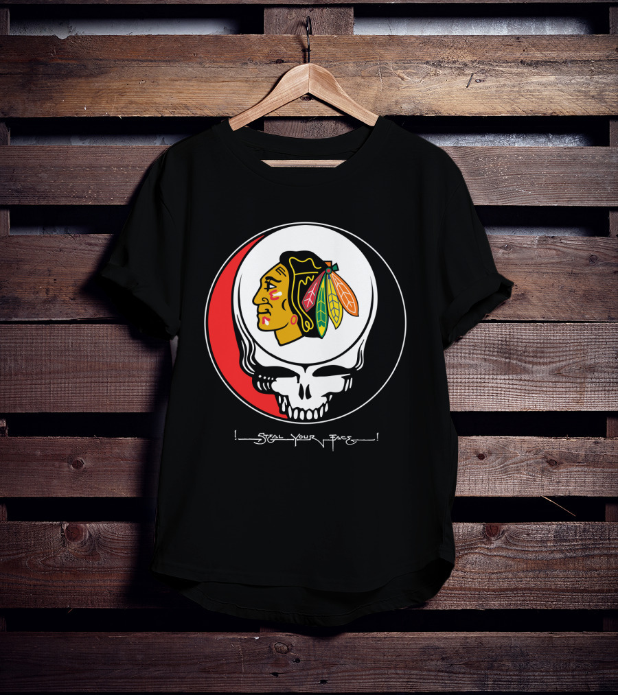 Chicago Blackhawks Steal Your Face Grateful Dead T-Shirt