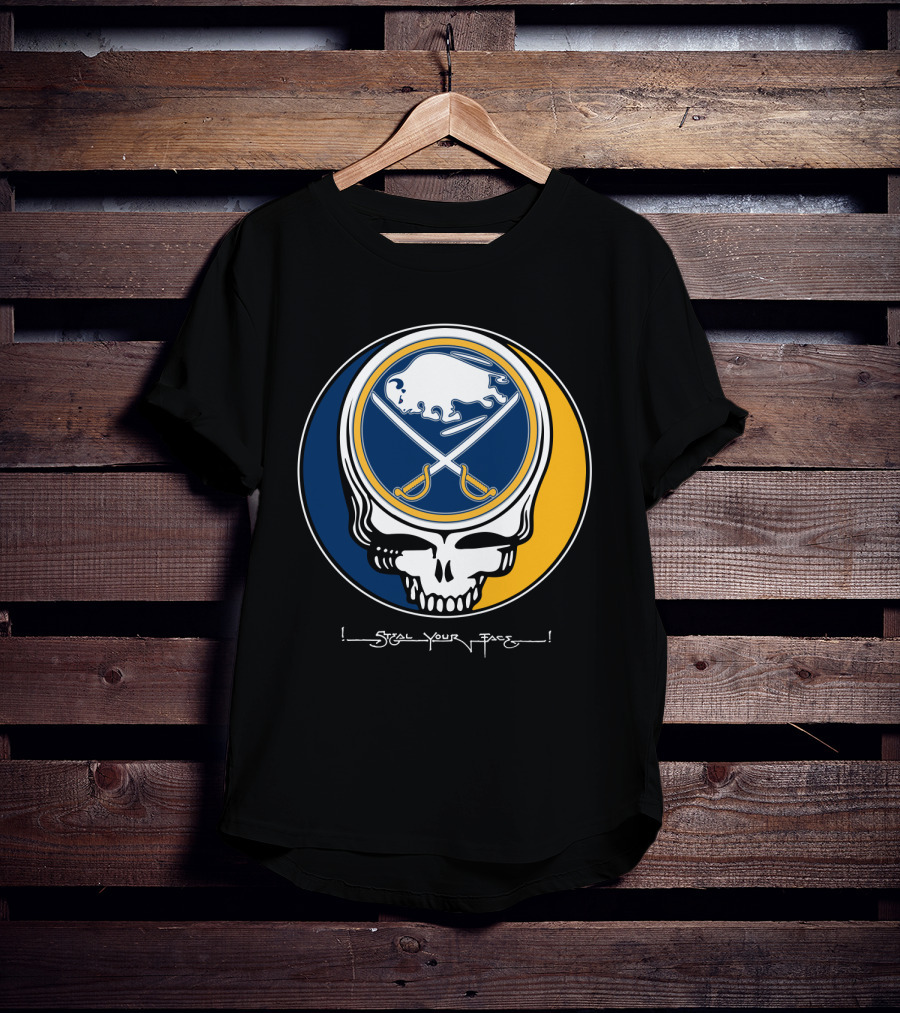 Grateful Dead Steal Your Face Buffalo Sabres Skull T-Shirt