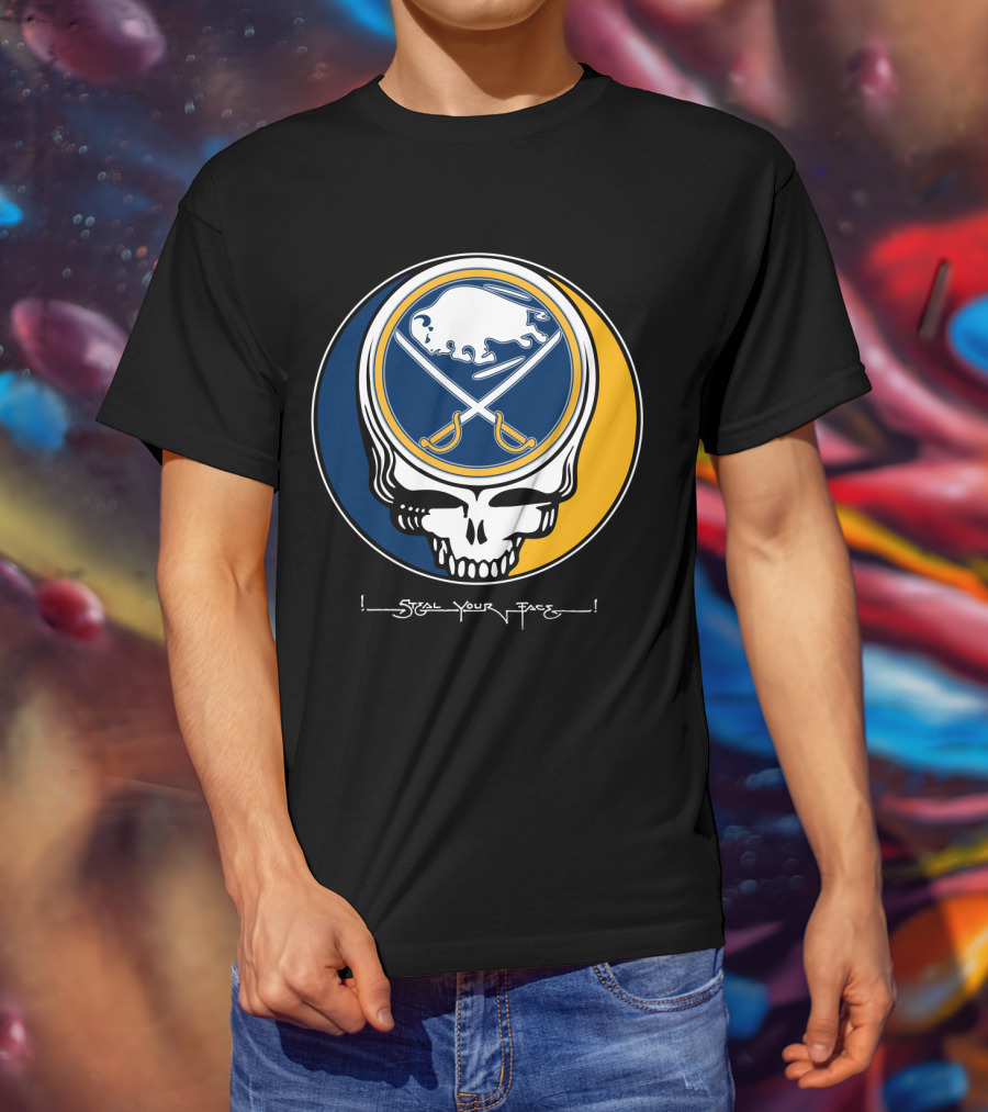 Grateful Dead Steal Your Face Buffalo Sabres Skull T-Shirt