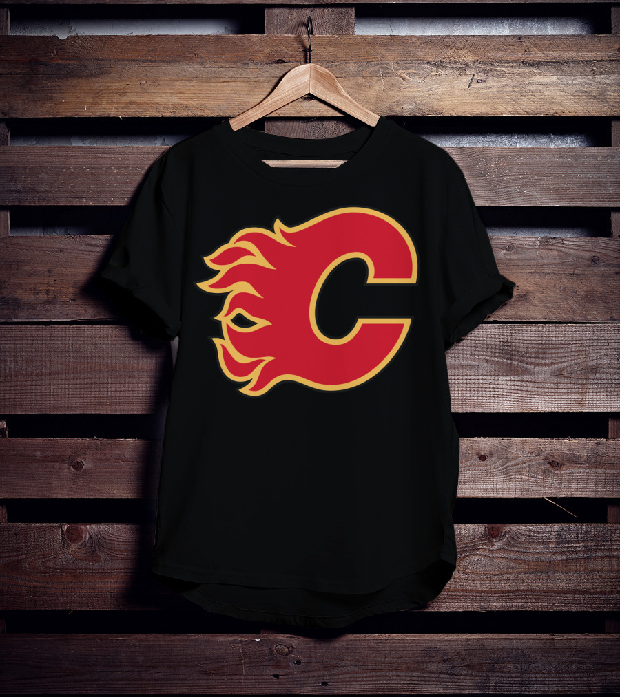 Calgary Flames Hockey Team Fiery T-Shirt