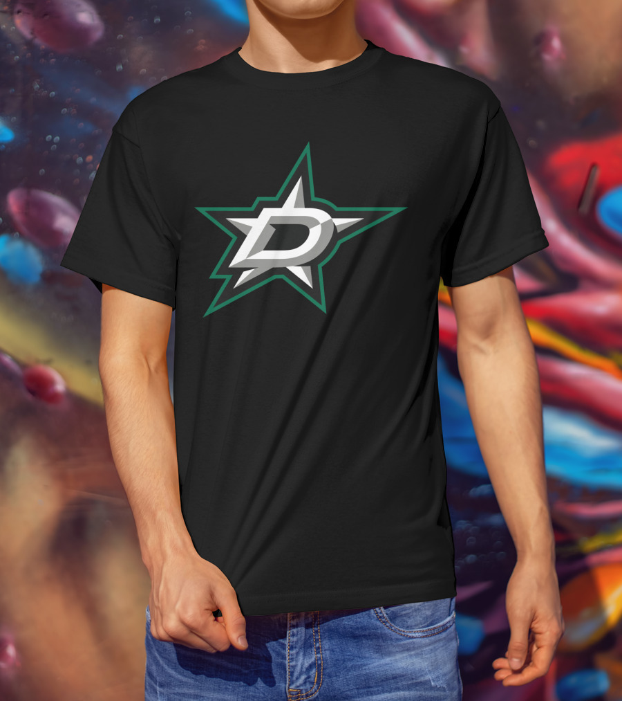 Dallas Stars Hockey Team Logo Black T-Shirt