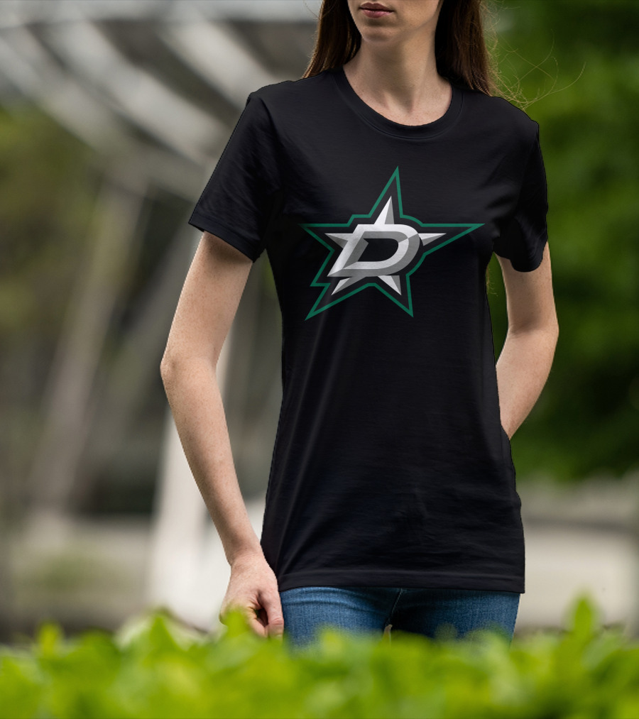Dallas Stars Hockey Team Logo Black T-Shirt