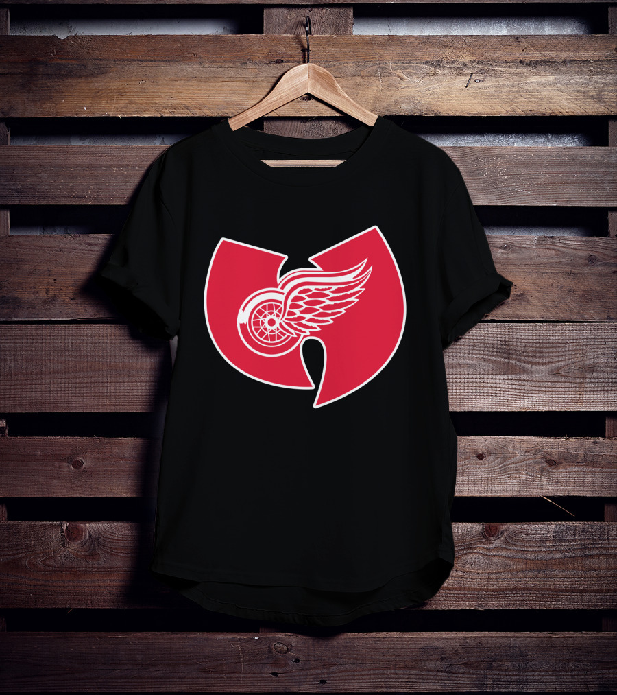 Detroit Red Wings Wu-Tang Clan Logo Merge T-Shirt