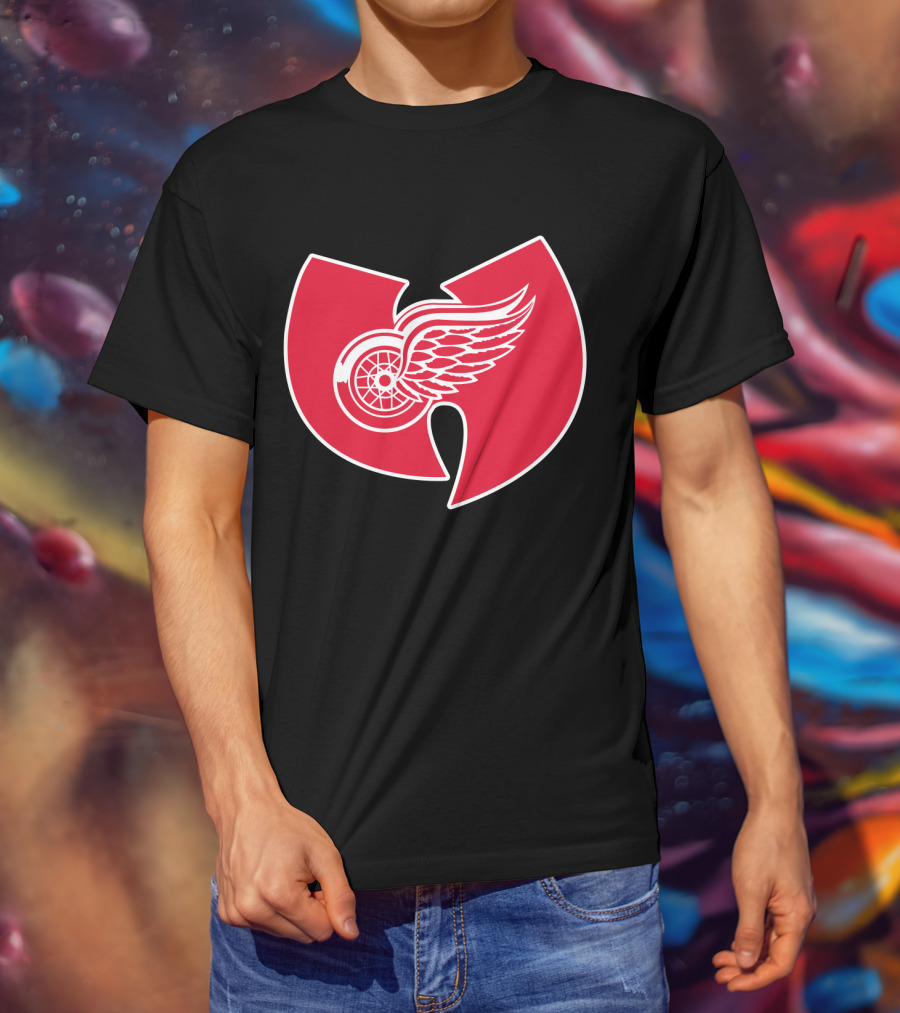 Detroit Red Wings Wu-Tang Clan Logo Merge T-Shirt