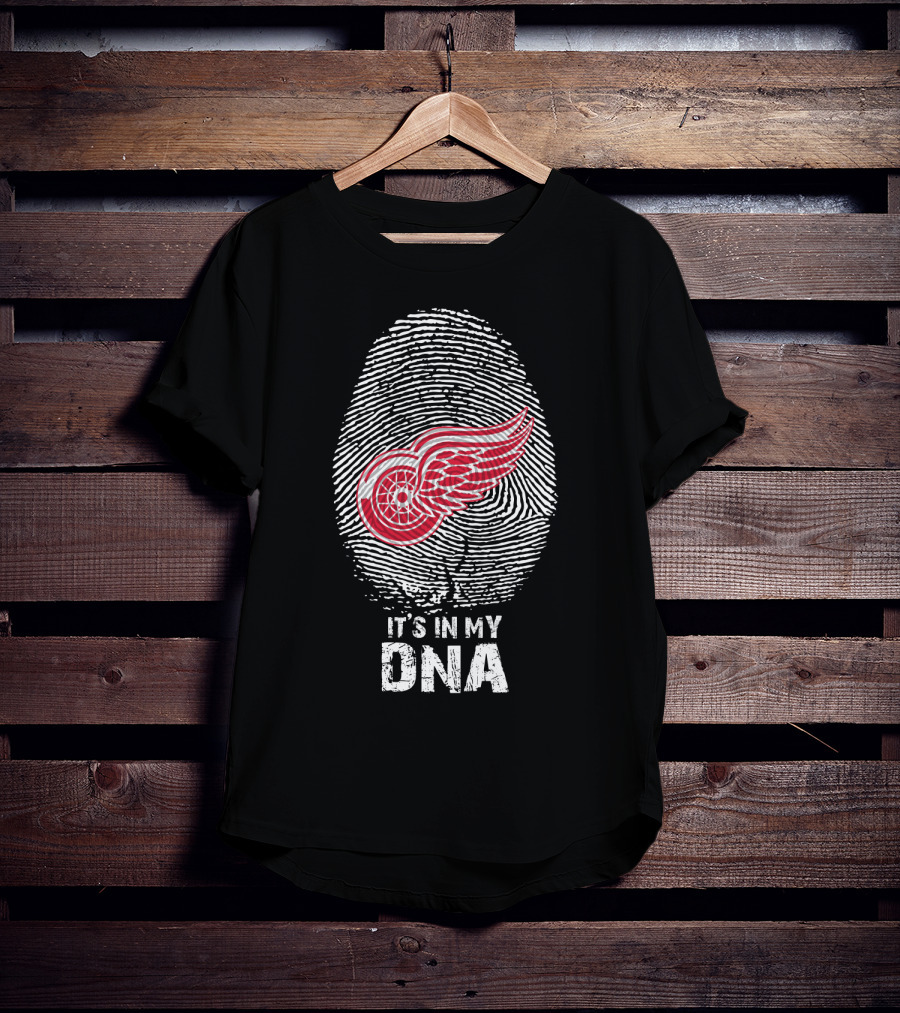 Red Wings It's In My DNA Fingerprint T-Shirt