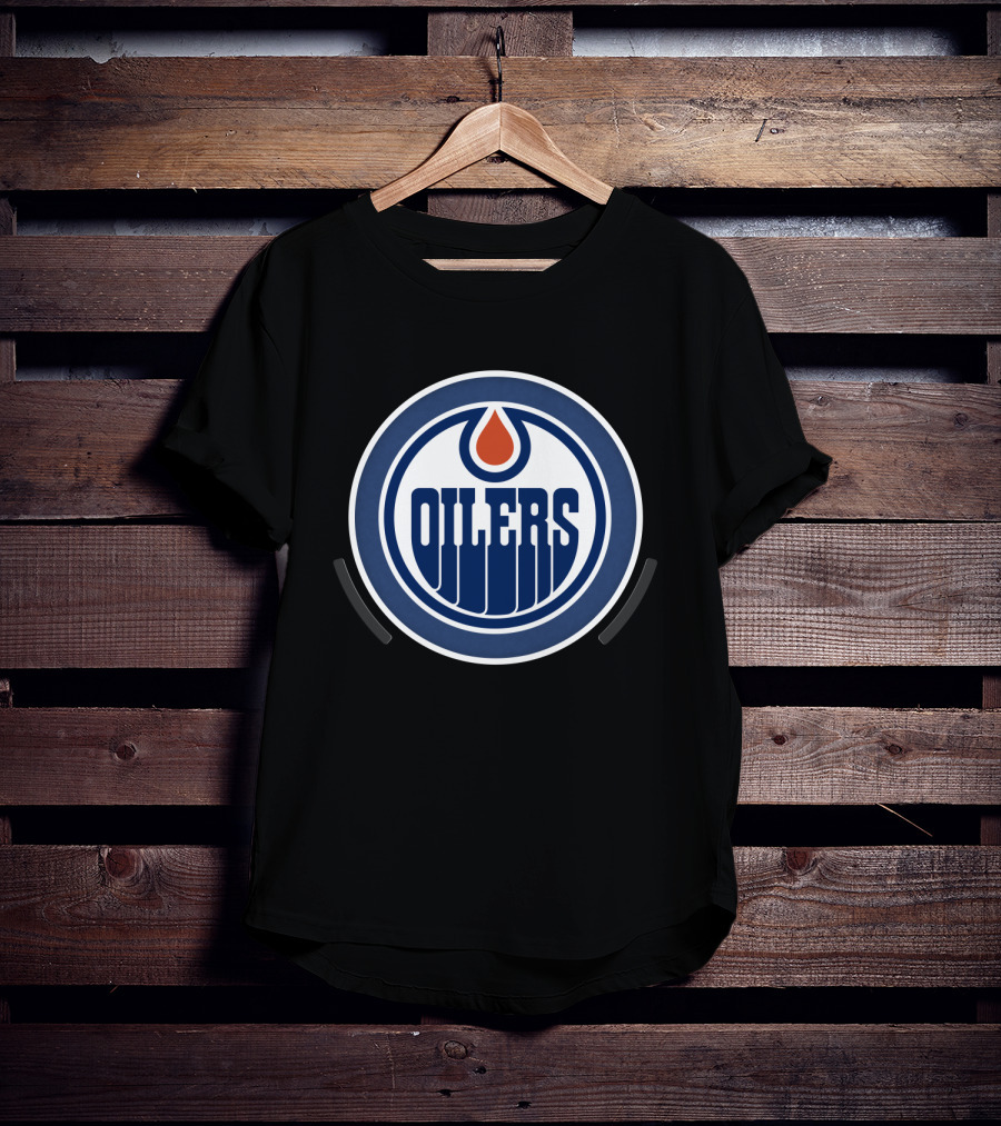 Edmonton Oilers Power Decal Logo Badge T-Shirt