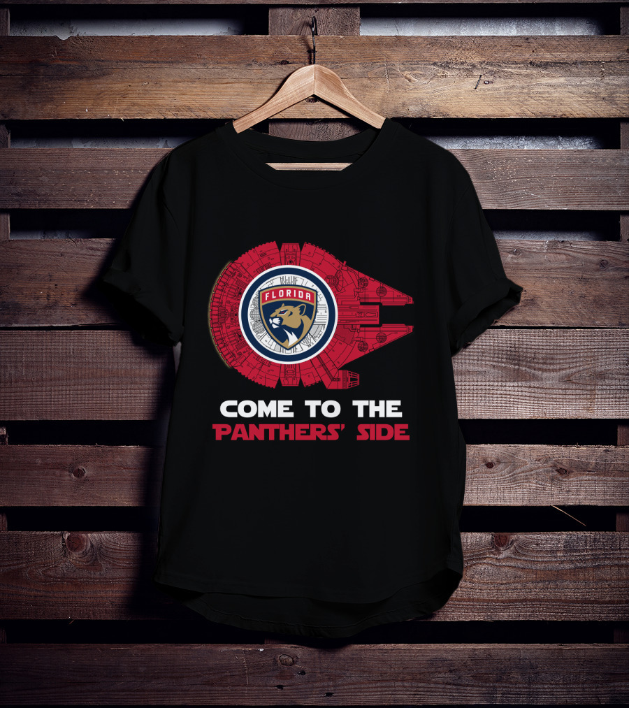 Florida Panthers Come To The Panthers' Side Millennium Falcon T-Shirt