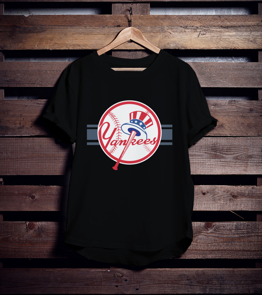 Yankees Patriotic Hat Baseball Emblem T-Shirt