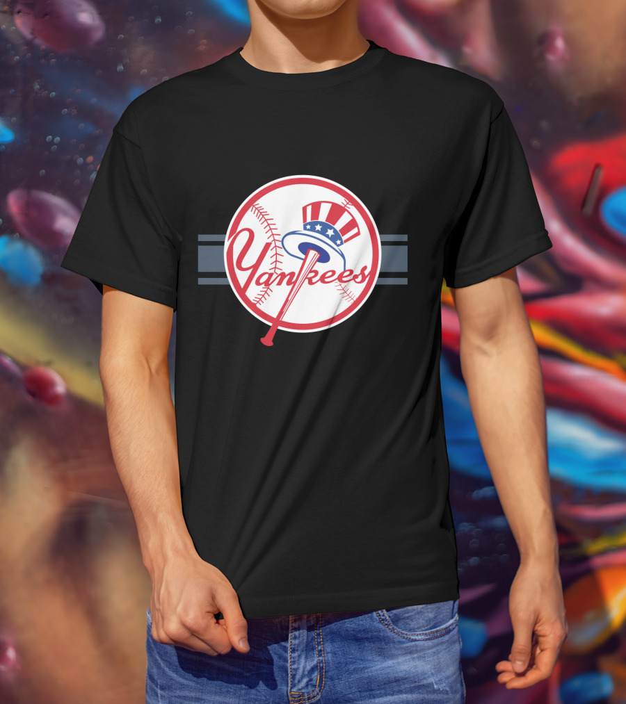 Yankees Patriotic Hat Baseball Emblem T-Shirt