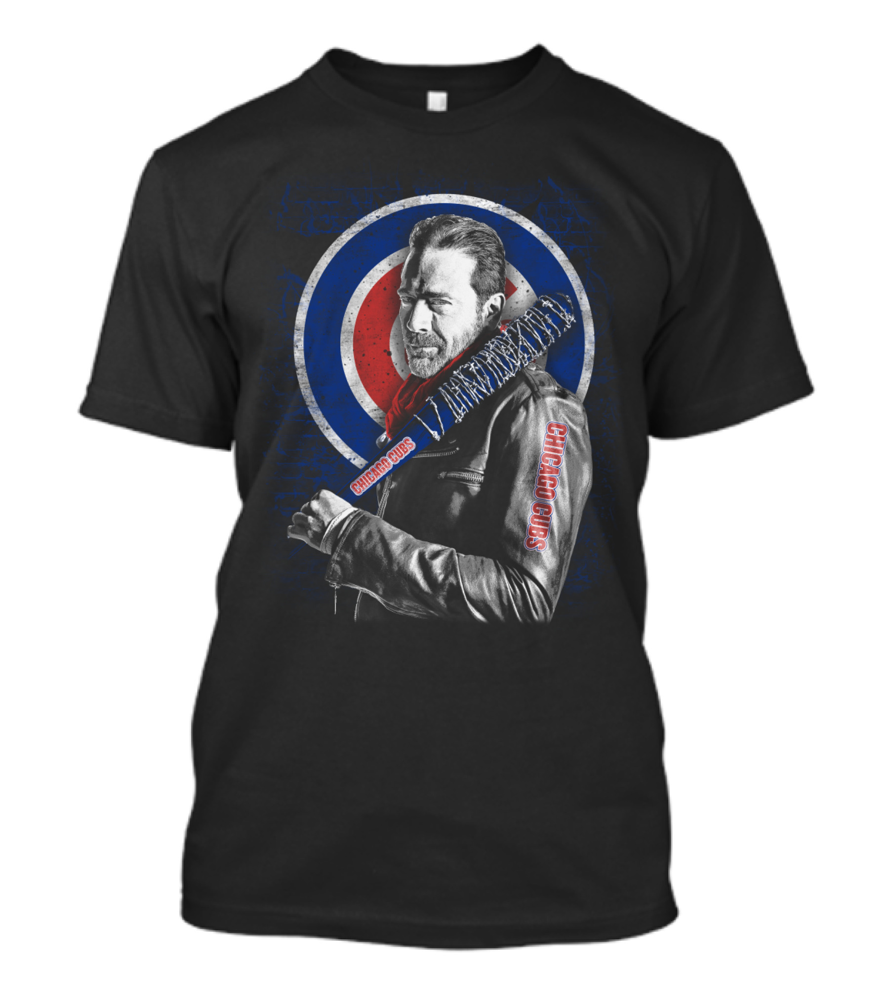 Chicago Cubs Fan With Iconic Bat And Blue Red Circle T-Shirt
