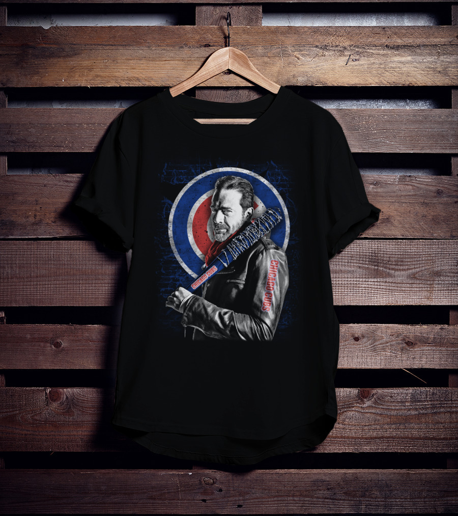 Chicago Cubs Fan With Iconic Bat And Blue Red Circle T-Shirt