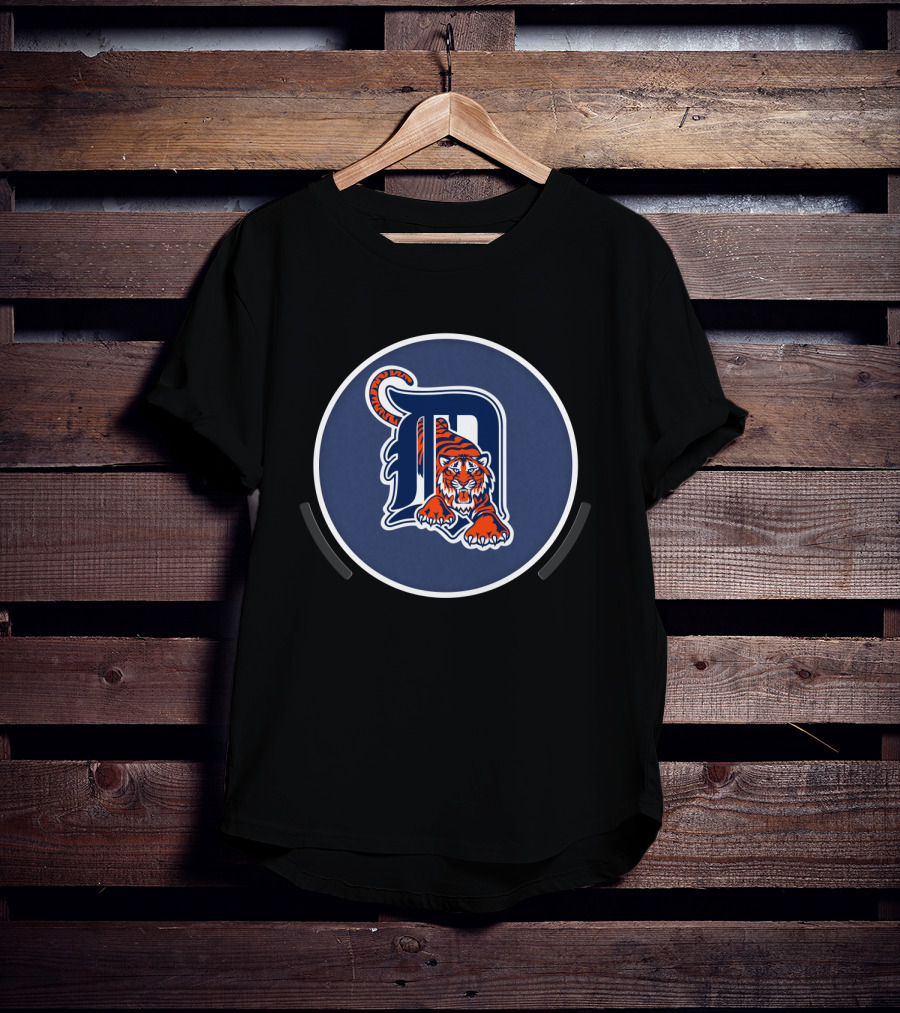 Detroit Tigers Logo With Iconic D And Fierce Tiger T-Shirt
