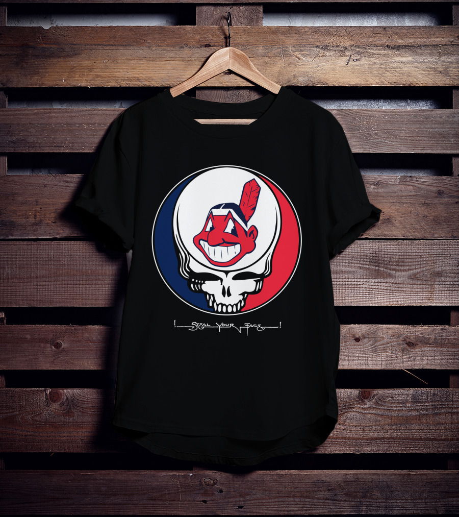 Grateful Dead Cleveland Indians Steal Your Face Icon T-Shirt