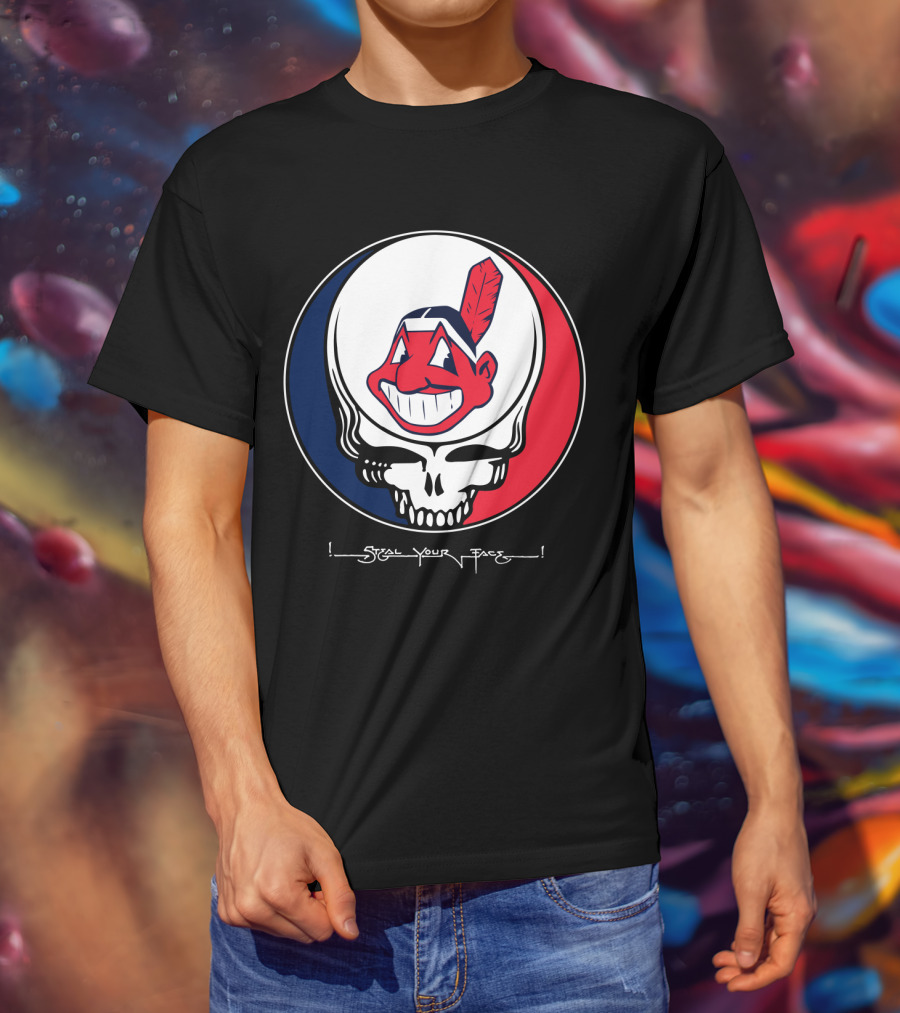 Grateful Dead Cleveland Indians Steal Your Face Icon T-Shirt