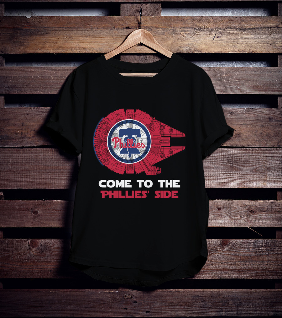 Philadelphia Phillies Come To The Phillies' Side Millennium Falcon T-Shirt