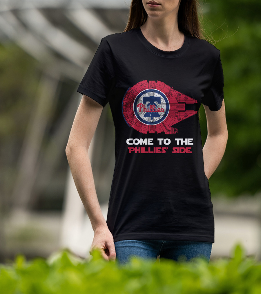 Philadelphia Phillies Come To The Phillies' Side Millennium Falcon T-Shirt