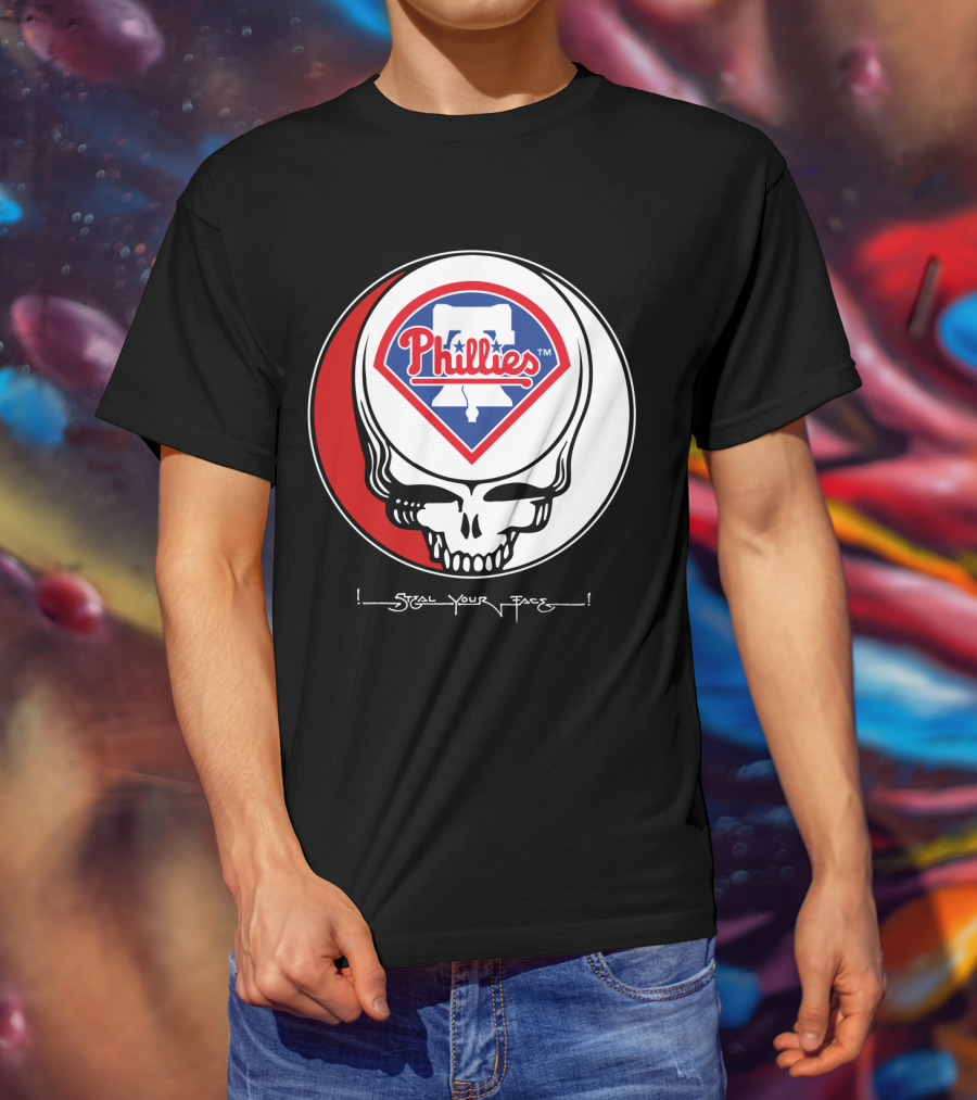 GRATEFUL DEAD Steal Your Face Philadelphia Phillies T-Shirt
