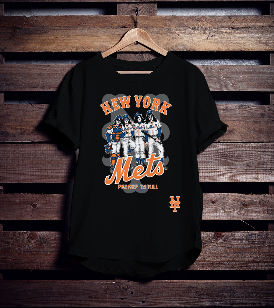 New York Mets Dressed To Kill KISS Collaboration T-Shirt