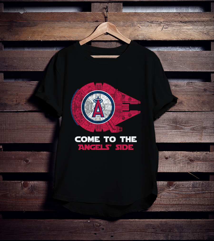 Come To The Angels' Side - Los Angeles Angels Millennium Falcon T-Shirt