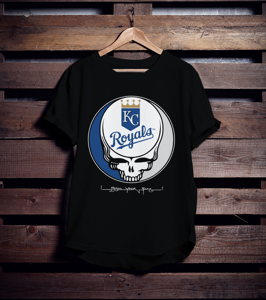 GRATEFUL DEAD Steal Your Face KC Royals T-Shirt