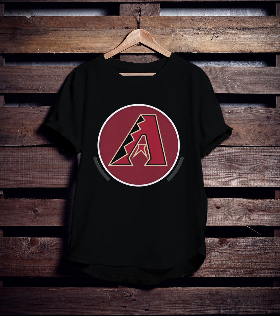 Arizona Diamondbacks Red And Black Logo With Star T-Shirt