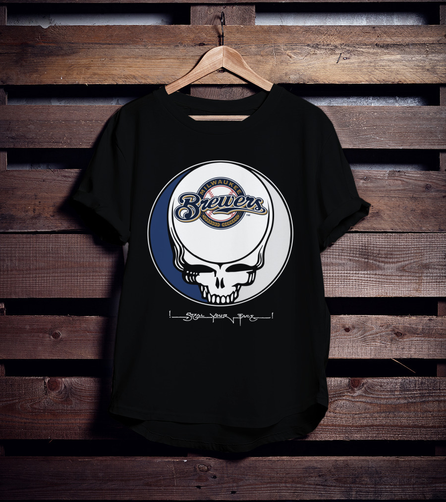 Milwaukee Brewers Steal Your Face Grateful Dead T-Shirt