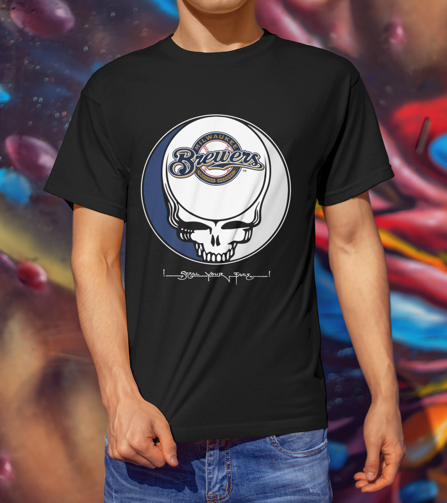 Milwaukee Brewers Steal Your Face Grateful Dead T-Shirt