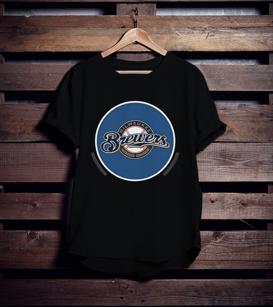 Milwaukee Brewers Baseball Logo With Wheat And Ball T-Shirt