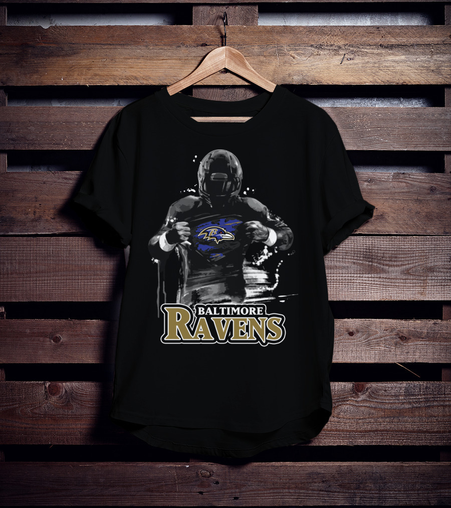 Baltimore Ravens Superhero Football Player T-Shirt