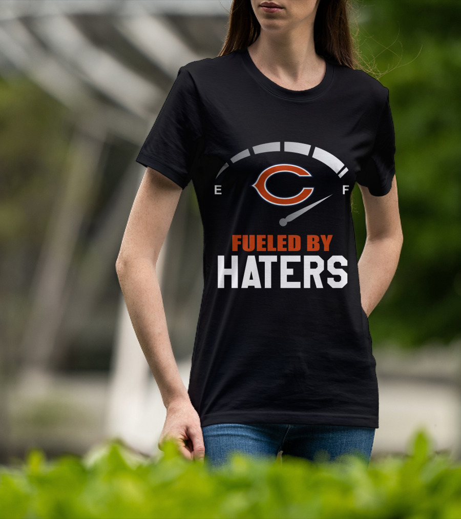 Chicago Bears Fueled By Haters Fuel Gauge Logo E F T-Shirt