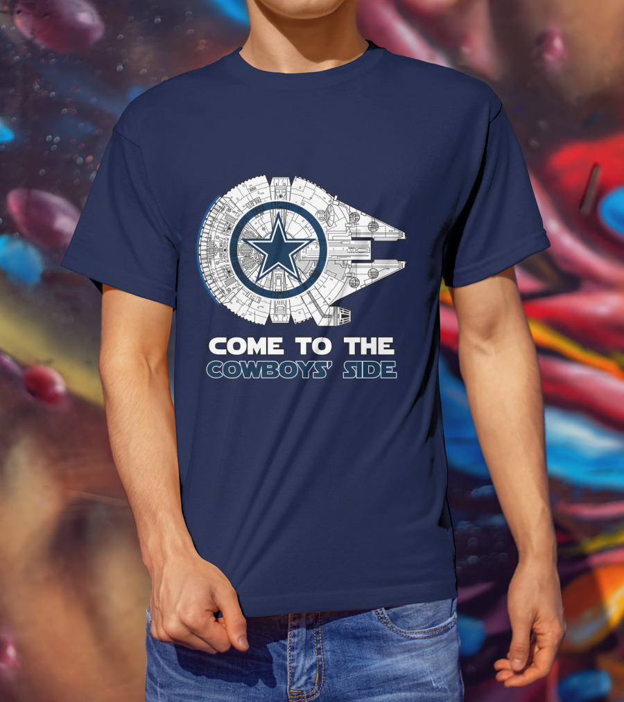 Come To The Cowboys' Side Millennium Falcon Star Cowboys T-Shirt