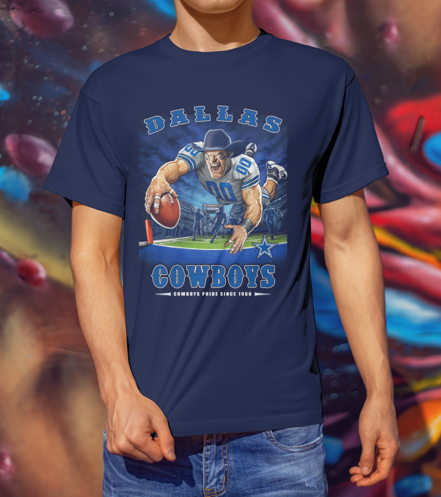 Dallas Cowboys Pride Since 1960 Touchdown End Zone Nfl T-Shirt