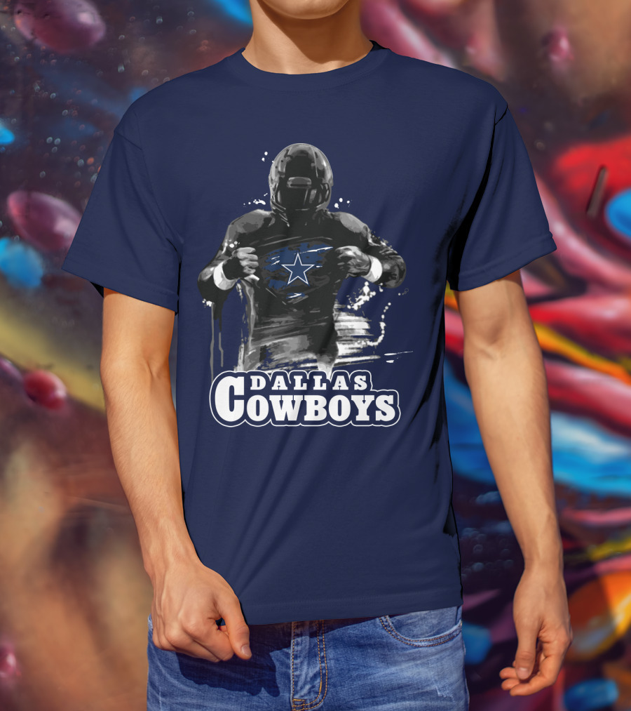 Dallas Cowboys Superhero Star Icon Football Player T-Shirt
