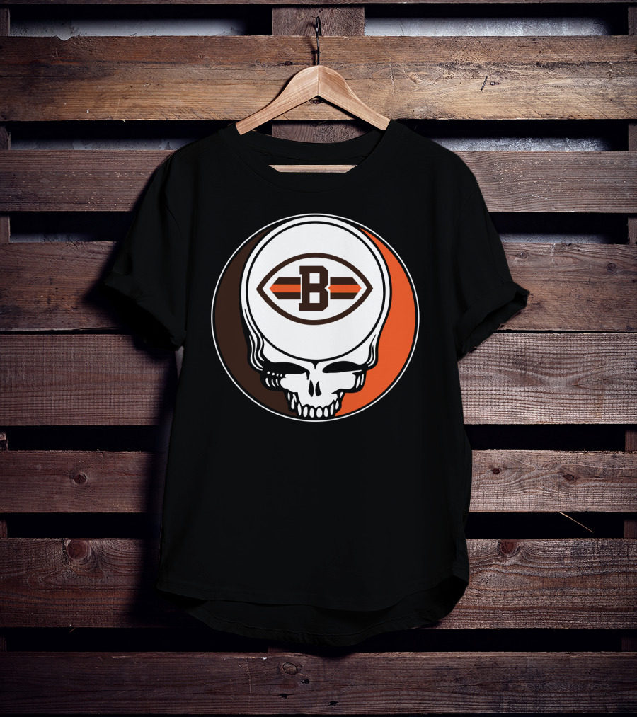 Grateful Dead Cleveland Browns Skull T-Shirt