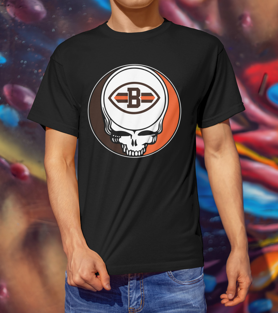 Grateful Dead Cleveland Browns Skull T-Shirt