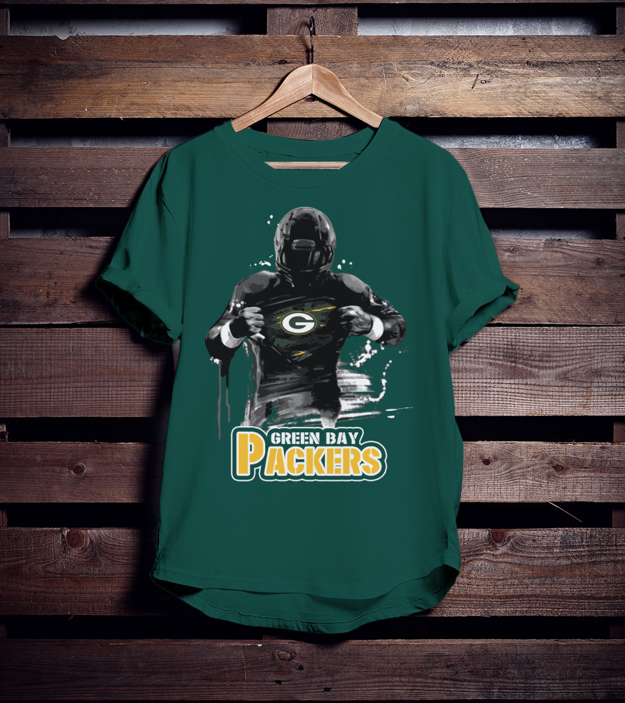 Green Bay Packers Superhero Football Player Iconic Team T-Shirt