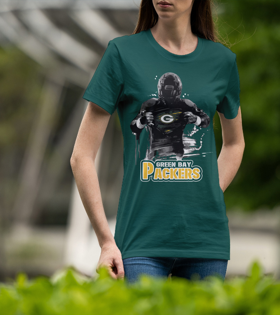 Green Bay Packers Superhero Football Player Iconic Team T-Shirt