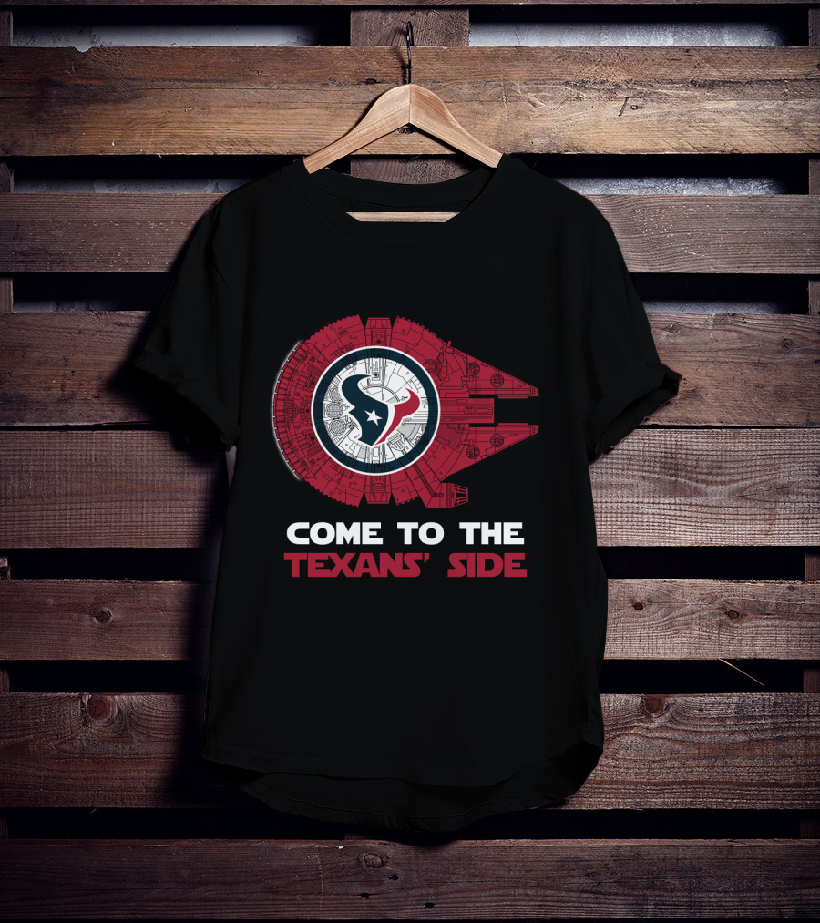 Come To The Texans' Side Houston Texans Millennium Falcon T-Shirt