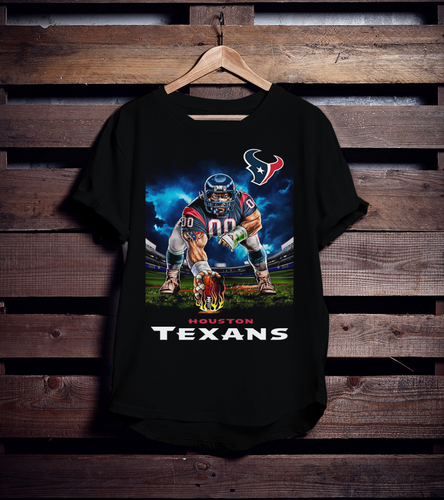 Houston Texans Football 3 Point Stance Nfl Stadium Team Spirit T-Shirt