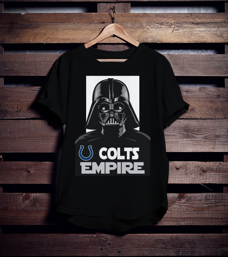 Colts Empire Darth Vader Indianapolis Nfl Football Team Star Wars Crossover T-Shirt