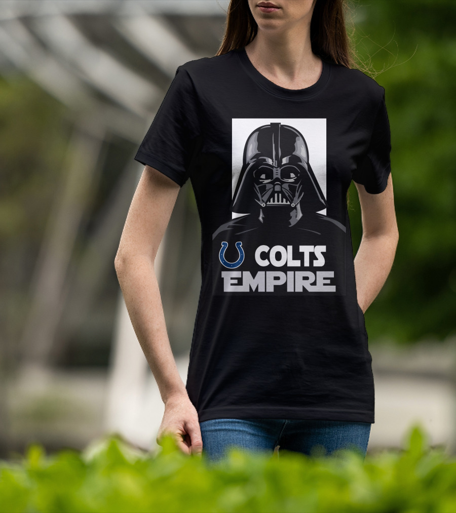 Colts Empire Darth Vader Indianapolis Nfl Football Team Star Wars Crossover T-Shirt
