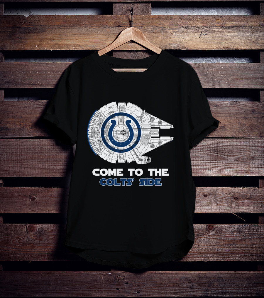 Come To The Colts' Side Millennium Falcon Indianapolis Colts T-Shirt
