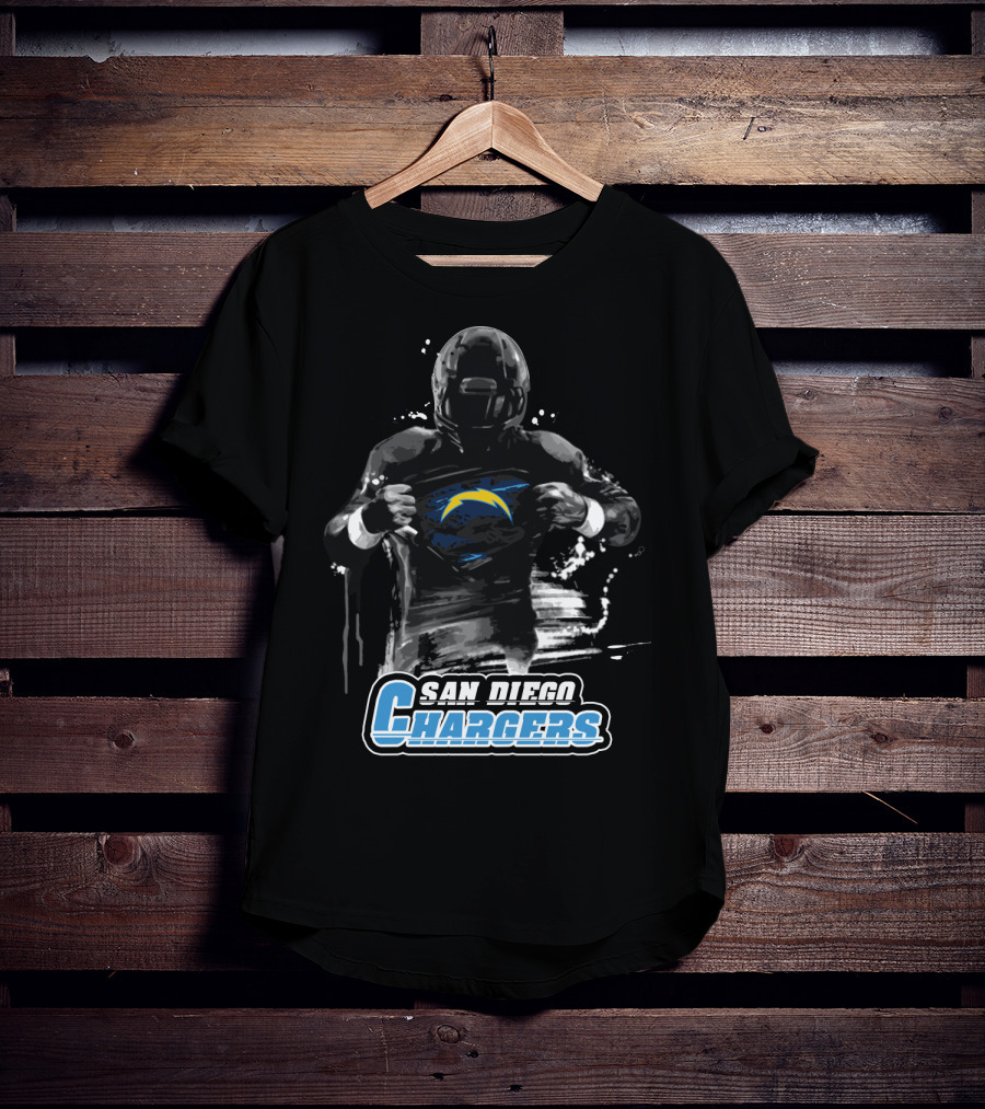 San Diego Chargers Football Hero Bold Lightning T-Shirt