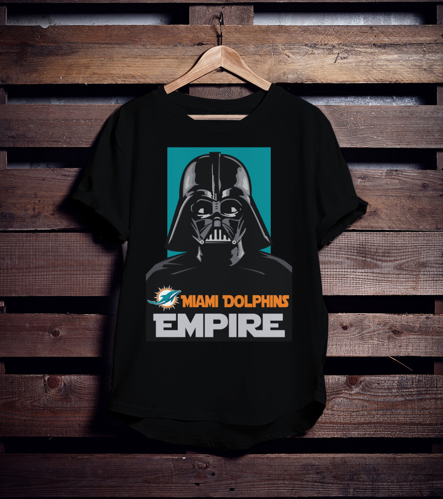 Miami Dolphins Empire Darth Vader Star Wars Crossover T-Shirt