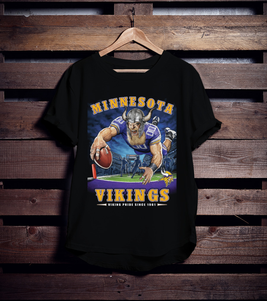 Minnesota Vikings Viking Pride Since 1961 End Zone Nfl Football T-Shirt