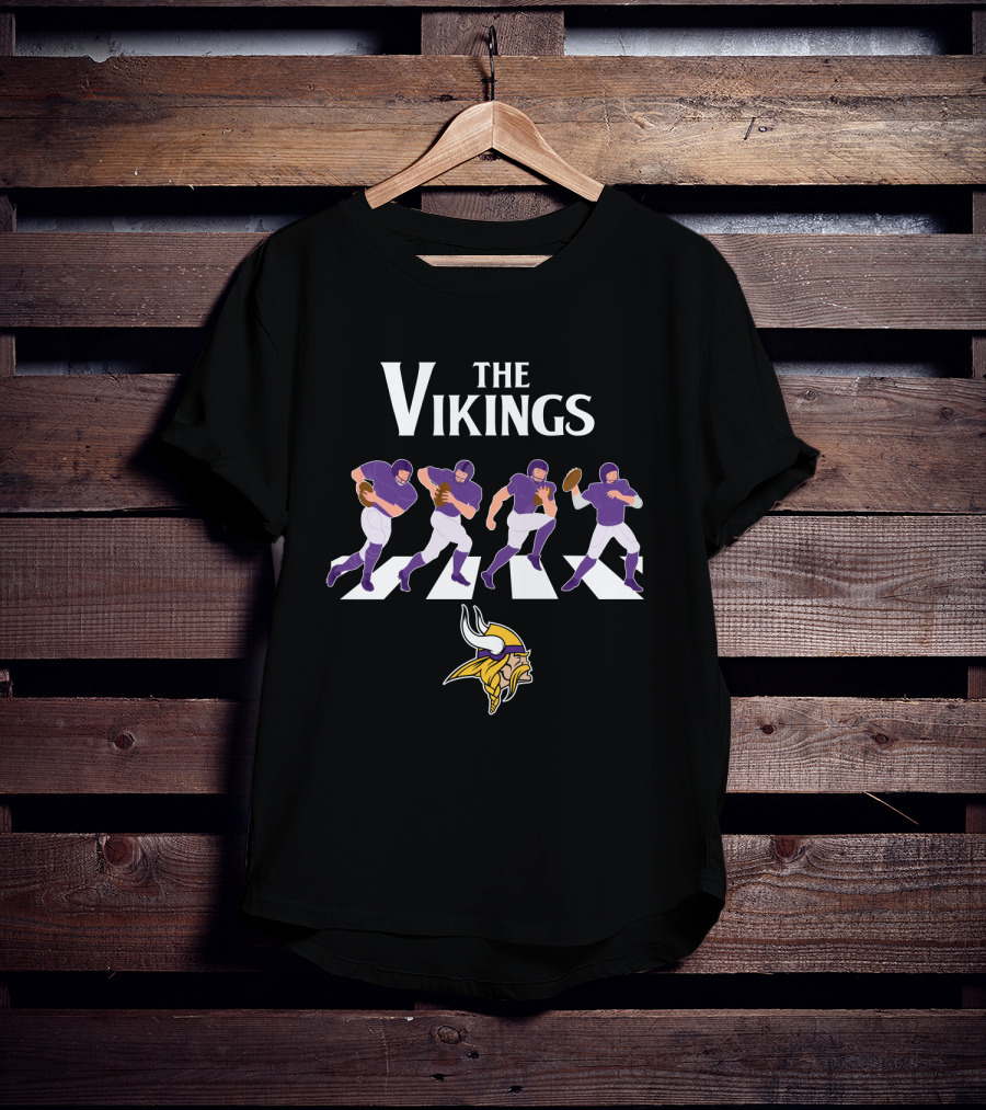 Minnesota Vikings Abbey Road Football Crossing T-Shirt