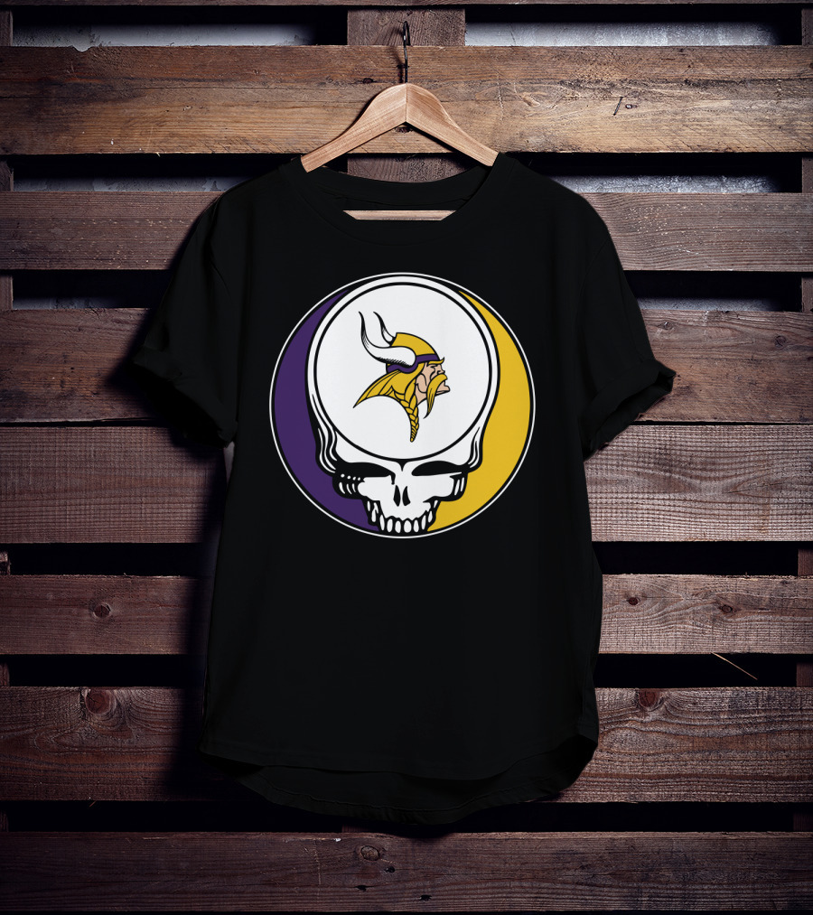 GRATEFUL DEAD Vikings Logo Skull Helmet T-Shirt