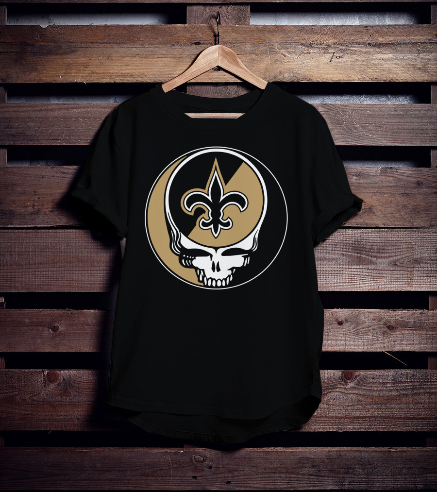 GRATEFUL DEAD Saints Skull Fleur-de-Lis T-Shirt